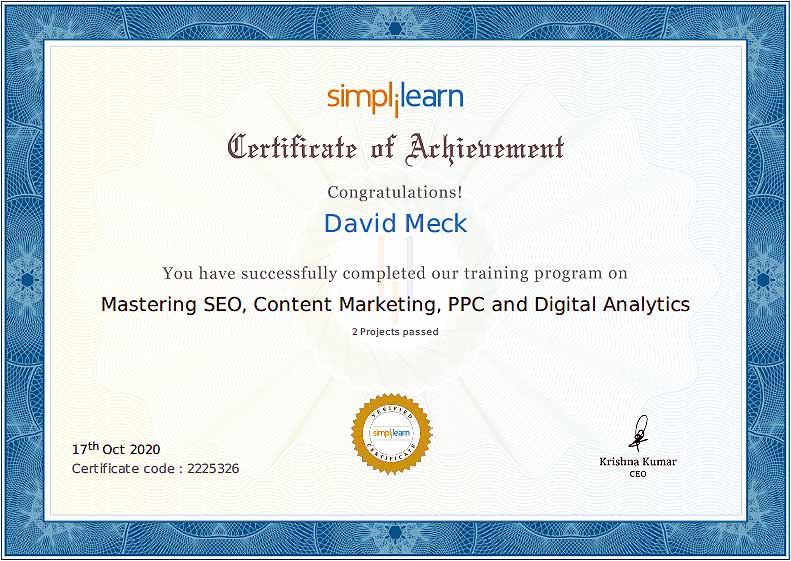 Master SEO, Content Marketing, PPC, and Web Analytics Certification